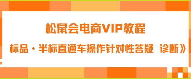 松鼠会电商VIP教程：松鼠《付费推广标品·半标直通车操作针对性答疑&诊断》-冒泡网