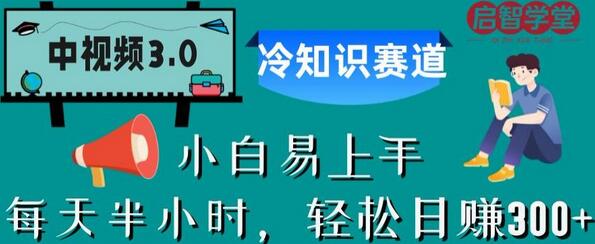 中视频3.0.冷知识赛道：每天半小时，轻松日赚300+-冒泡网