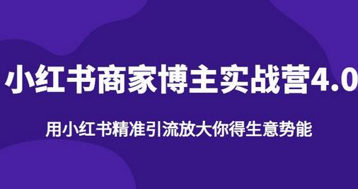 小红书商家博主精准引流实战营4.0，用小红书放大你的生意势能-冒泡网