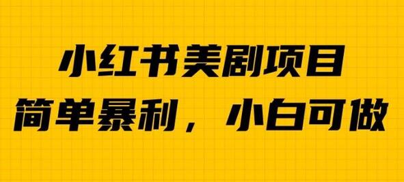 外面卖1980的小红书美剧项目，单日收益1000＋，小众暴利的赛道-冒泡网