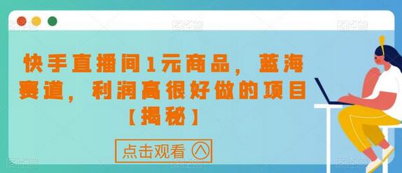 快手直播间1元商品,蓝海赛道,利润高很好做的项目-冒泡网