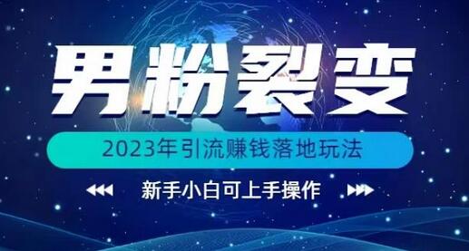 (价值1980)2023年最新男粉裂变引流赚钱落地玩法,新手小白可上手操作-冒泡网