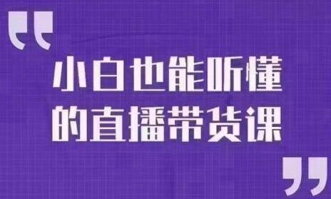 大威本威·小白也能听懂的直播带货课，玩转直播带货，轻松出单-冒泡网