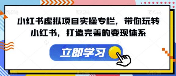 小红书虚拟项目实操专栏,带你玩转小红书,打造完善的变现体系-冒泡网