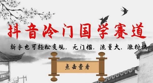 抖音冷门国学赛道,新手也可轻松变现,无门槛,流量大,涨粉快-冒泡网