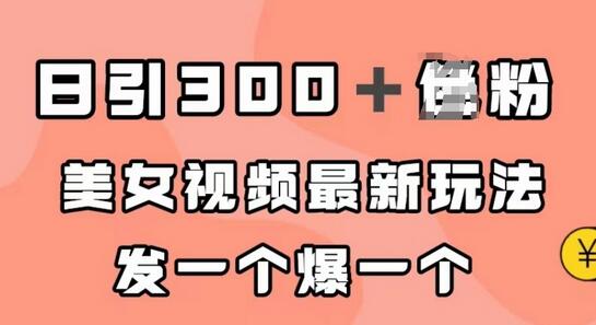 日引300+男粉,美女视频最新玩法,发一个爆一个-冒泡网
