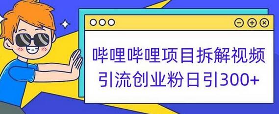 哔哩哔哩项目拆解引流创业粉日引300+小白可轻松上手-冒泡网
