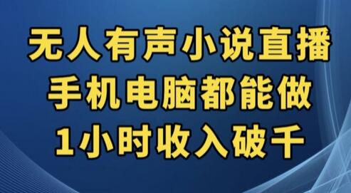 抖音无人有声小说直播,手机电脑都能做,1小时收入破千-冒泡网