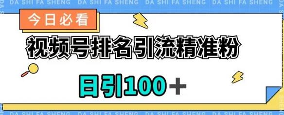 视频号引流精准粉,日引100+,流量爆炸-冒泡网