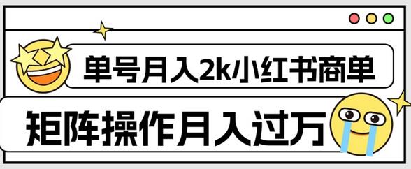 外面收费1980的小红书商单保姆级教程，单号月入2k，矩阵操作轻松月入过万-冒泡网