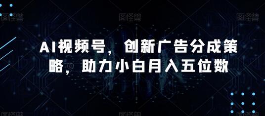 AI视频号,创新广告分成策略,助力小白月入五位数-冒泡网