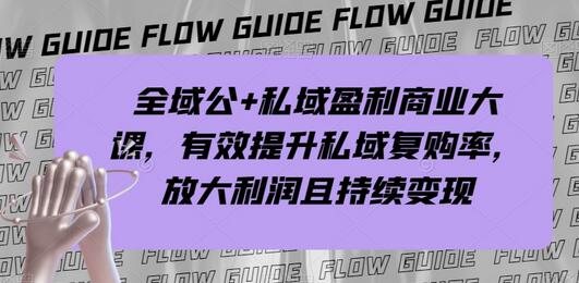全域公+私域盈利商业大课，有效提升私域复购率，放大利润且持续变现-冒泡网
