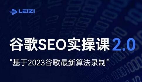 雷子·谷歌SEO 2.0实战课,独立站询盘自由必备,基于2023谷歌最新算法录制-冒泡网