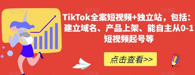 TikTok全案短视频+独立站,包括:建立域名、产品上架、能自主从0-1短视频起号等-冒泡网