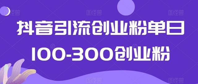 抖音引流创业粉单日100-300创业粉-冒泡网