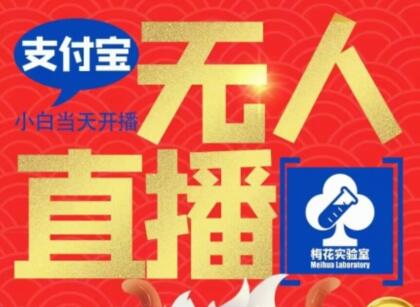 梅花实验室社群支付宝无人直播玩法,电脑挂机不用过年,每天都能赚压岁钱-冒泡网