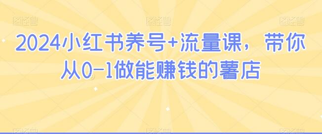 小红书养号+流量课,带你从0-1做能赚钱的薯店-冒泡网