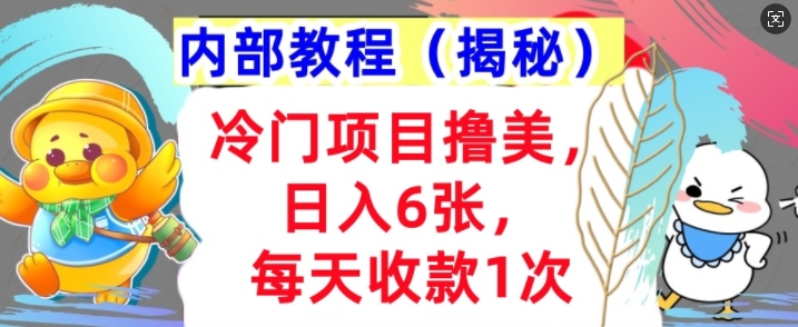冷门项目撸美金，日入几张，每天收款1次，内部方法，首次公开!-冒泡网