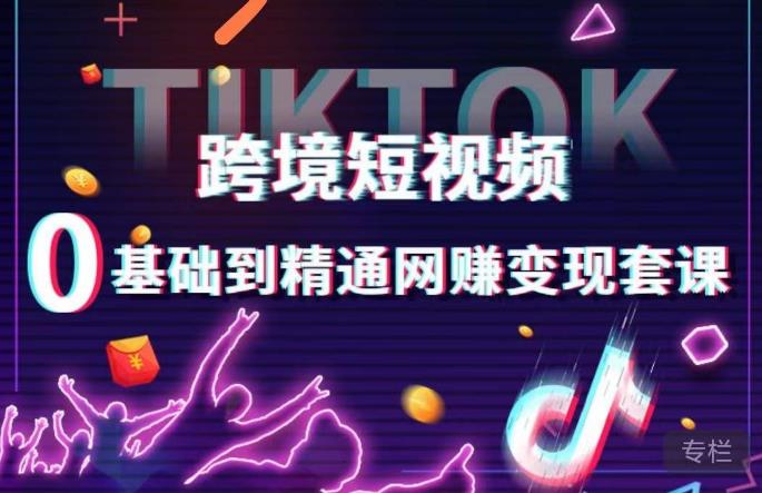 跨境短视频TIKTOK 0基础到精通网创变现套课，跨境短视频独立站带货变现技巧-冒泡网