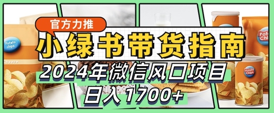小绿书带货完全教学指南，年10月微信风口项目，日入1.7k-冒泡网