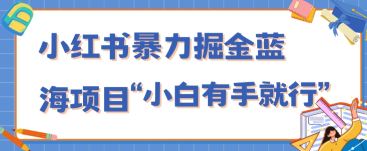 小红书暴力掘金蓝海项目，轻松日入1000+、小白有手就行（附新引流方法，不违规）-冒泡网