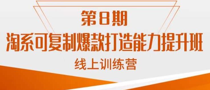 淘系可复制爆款打造能力提升班,这是一套可复制的打爆款标准化流程-冒泡网