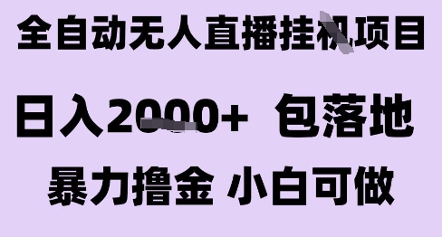 最新全自动抖音无人直播挂G项目,日入2k+ 包落地暴力撸金,小白可做【揭秘】-冒泡网