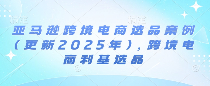亚马逊跨境电商选品案例(更新2025年7月),跨境电商利基选品-冒泡网