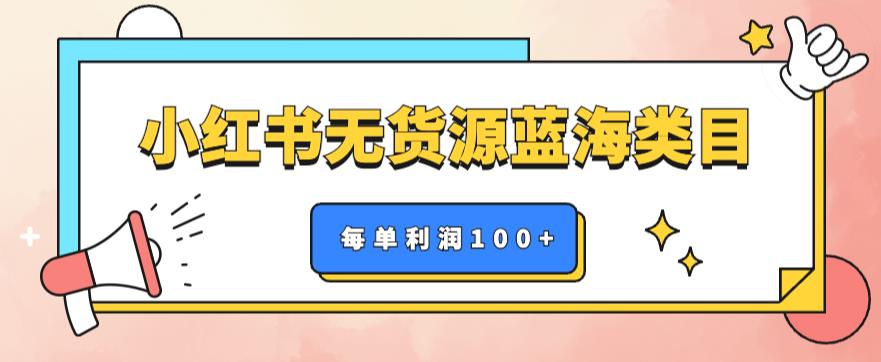 小红书无货源做蓝海类目【每单利润50-200+】，单月轻松过万【揭秘】-冒泡网