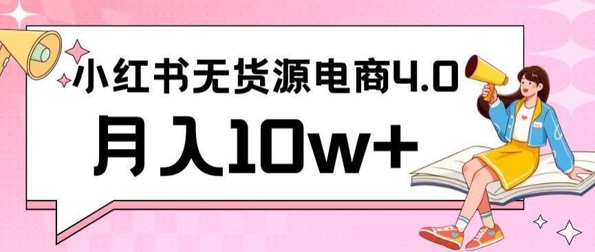 小红书新电商实战，无货源实操从0到1月入10w+联合抖音放大收益【揭秘】-冒泡网