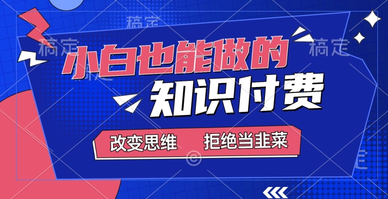 小白也能做的,知识付费项目,日入2000+,年入百万-冒泡网