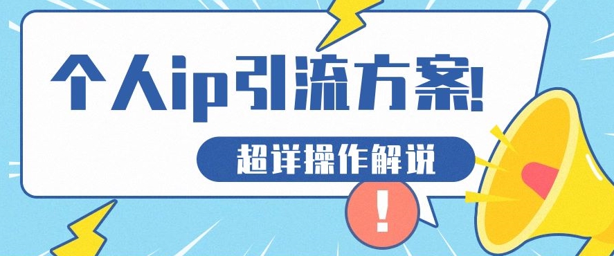 快速收藏,个人IP引流方案教程!让你轻松打造人设IP-冒泡网