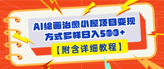 AI绘画治愈小屋项目，变现方式多样，小白也能操作(附详细教程)-冒泡网