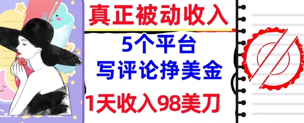 写评论挣美金的5个平台，1天收入98美刀，0门槛，真正被动收入-冒泡网