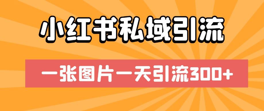 小红书私域引流，一张图片一天引流300+【揭秘】-冒泡网