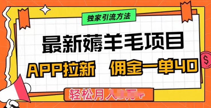 最新薅羊毛项目,利用购物APP拉新,佣金一单40.配合独家引流方法-冒泡网