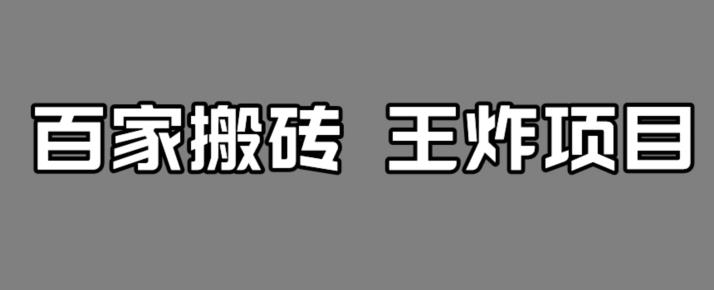 百家最新搬运玩法，单号月入5000+【揭秘】-冒泡网