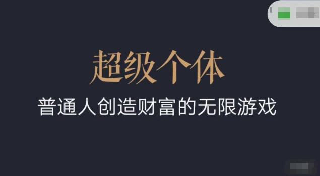 超级个体-2025翻盘指南，普通人创造财富的无限游戏-冒泡网