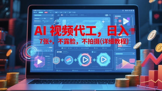 AI视频代工，日入7张+，不露脸，不拍摄(详细教程)-冒泡网