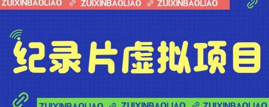 价值1280的蓝海纪录片虚拟项目,保姆级教学,轻松日入600+【揭秘】-冒泡网