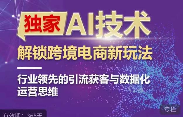 独家AI技术&ChatGPT解锁跨境电商新玩法,行业领先的引流获客与数据化运营思维-冒泡网