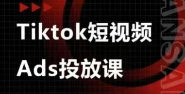 Ads视频投放课，tiktok短视频广告投放课-冒泡网