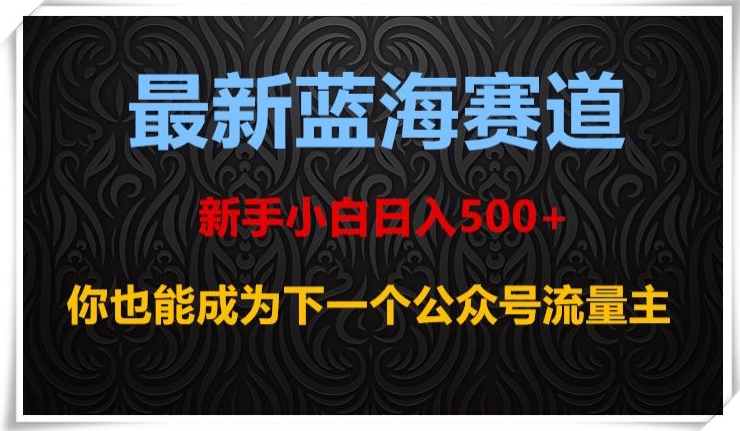 最新蓝海赛道,新手小白日入500+,你也能成为下一个公众号流量主【揭秘】-冒泡网