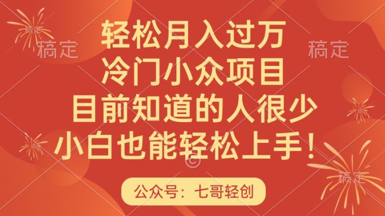 轻松月入过万，冷门小众项目，目前知道的人很少，小白也能轻松上手-冒泡网