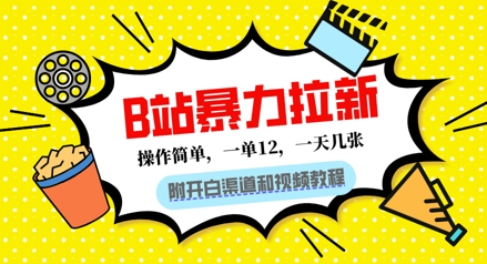 B站暴力拉新:一单12,一天几张,0门槛拉新(附渠道和教程)-冒泡网