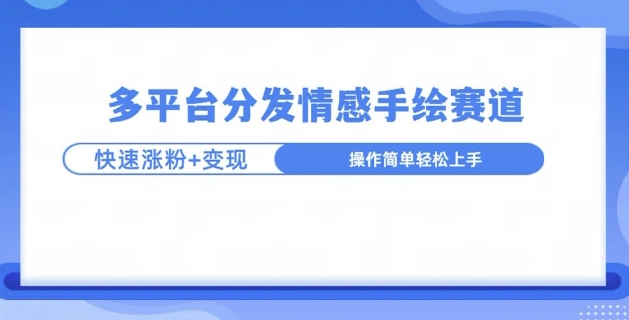 视频号手绘情感语录赛道玩法，快速涨粉+创作者计划收益-冒泡网