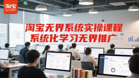 淘宝无界系统实操课程,系统化学习无界推广-冒泡网