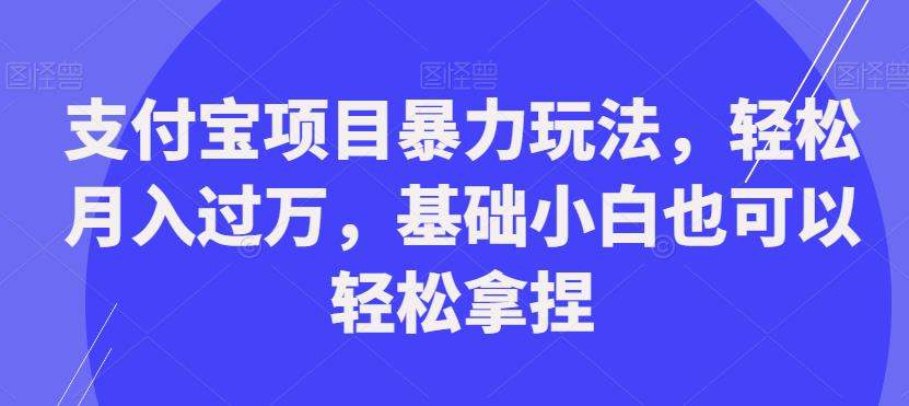支付宝项目暴力玩法,轻松月入过万,基础小白也可以轻松拿捏【揭秘】-冒泡网