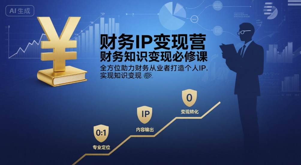 财务IP变现营，财务知识变现必修课，全方位助力财务从业者打造个人IP，实现知识变现-冒泡网