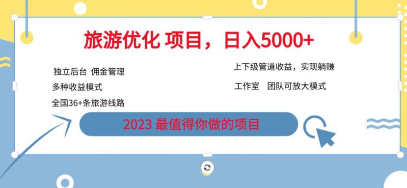 7.22旅游项目最新模式，独立后台+全国35+线路，日入5000+【揭秘】-冒泡网